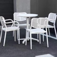 Ensemble table et chaise pliables en alliage d'aluminium de luxe léger pour l'extérieur, 1 place, mobilier d'extérieur pour cour, jardin, balcon