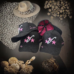 Hochwertige 3D-Stickerei Puff-Curved-Visier Baseballkappe Unisex Schwarz Wildleder Satin-Innenfutter 5-Panel Snapback Casual Sport Buchstaben - Product Image 3