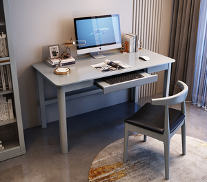 Mesa de estudio para estudiantes en casa, estantería, estantería, mesa de ordenador integrada, juego de mesa y silla moderno y sencillo - Product Image 3