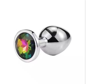 14 цветов с 5 размерам, Анальная пробка, анальная пробка для взрослых, Sm, металлический лист, драгоценный камень, Анальная пробка для женщин и мужчин, товары для секса - Product Image 4