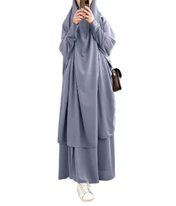Ensemble Abaya 3 pièces assorti avec robe intérieure et hijab |   Vêtements coordonnés modestes en gros pour femmes - Product Image 2