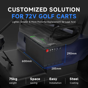 แบตเตอรี่ลิเธียมแบบ Deep Cycle 72V 48V 36V 105AH 200AH 300AH สำหรับรถกอล์ฟ พร้อมที่ชาร์จเร็ว - Product Image 5