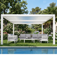 Pergola bioclimatique en aluminium haut de gamme personnalisable, facile à assembler, durable, pour projets commerciaux, terrasse arrière-cour