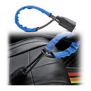 Xiangta Cable antirrobo asiento cinturón <span class=keywords><strong>de</strong></span> <span class=keywords><strong>seguridad</strong></span> volante bloqueo funcional aleación acero dirección bloqueo para coche camión SUV Van RV - Product Image 1