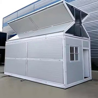 Conteneur pliable en acier en gros certifié ISO9001, installation rapide, design moderne, pour bureaux, centres commerciaux, écoles, personnalisable
