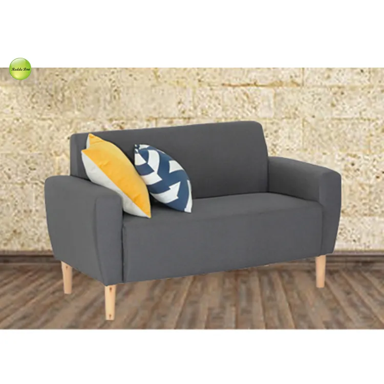 Semplice piacevole design puro spugna a due posti divano fatto a foshan