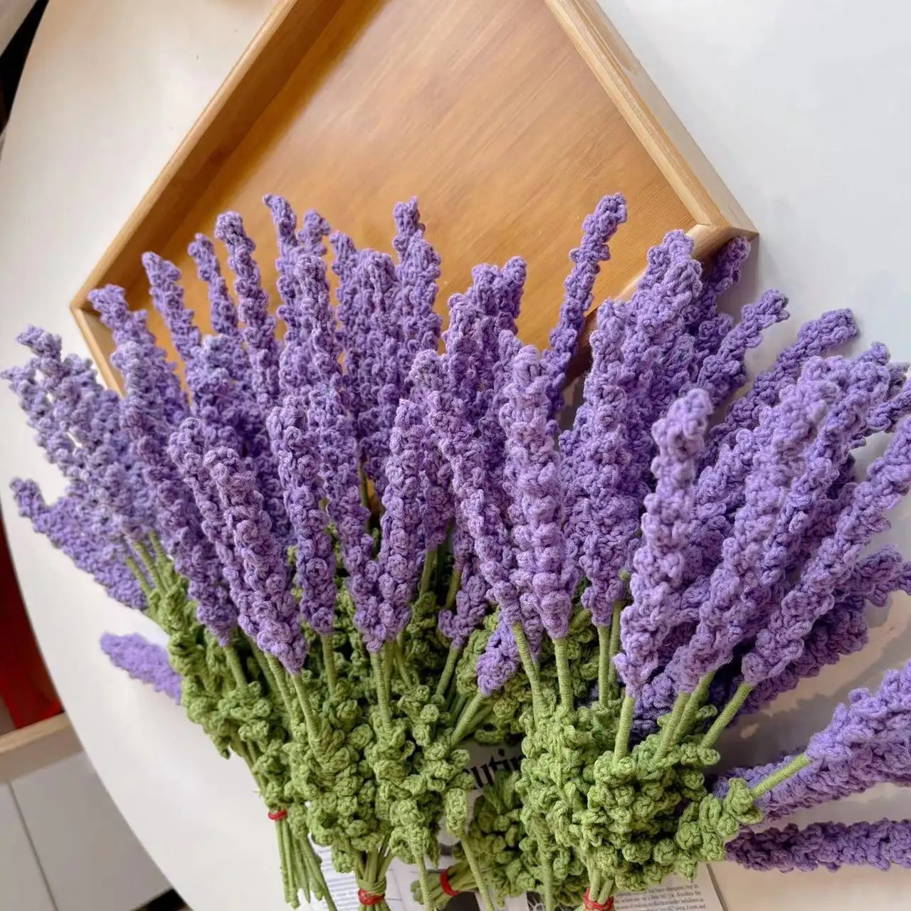 永遠の花手作りかぎ針編みニット造花家の装飾かぎ針編みの花かぎ針編みの花束バレーローズ装飾