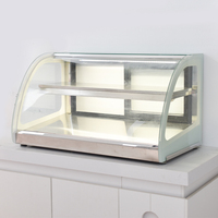 Nouveau produit vitrine de refroidissement de pâtisserie, rectangle en verre, présentoir de gâteaux à base de marbre