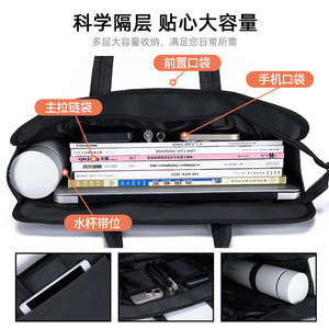 Oukchi Oxford Cloth Business Tote <b>Bag</b> Large Capacity <b>Document</b> File Laptop <b>Bag</b> With Logo Printing - Product Image 5