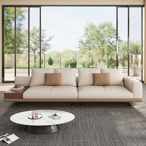 Ensemble de canapés en cuir italien de <span class=keywords><strong>luxe</strong></span> moderne, canapés <span class=keywords><strong>design</strong></span> haut de gamme pour la maison, canapés moelleux, canapé populaire pour salon avec table d'appoint - Product Image 3