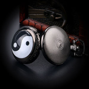 Steampunk Vintage accessoires pendentif <span class=keywords><strong>en</strong></span> métal <span class=keywords><strong>montre</strong></span> de poche Antique avec symbole Tai Chi - Product Image 6