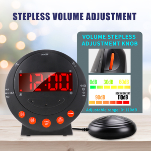 Ponsel Ranger RJ11 Jack Super keras Bed Shaker Vibrator sistem peringatan dengan jam untuk orang tua Citizen - Product Image 4