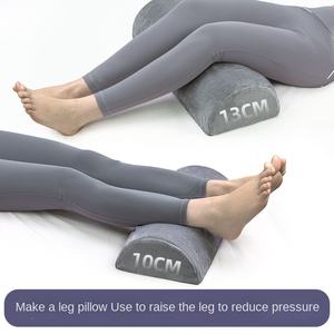 Bantal Serviks Pelindung Inti Busa Memori Isi Kapas Bentuk Oval Tidur Setengah Kolom Alat Bantu Tidur Dewasa Anti-bongkok - Product Image 4