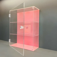 Vitrines en acrylique personnalisées transparentes ou colorées, boîte de rangement en acrylique multicouche, armoires en acrylique