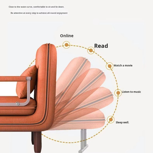 Foldable Single <strong>Sofa</strong> <strong>Bed</strong> 2-in-1 Modern Minimalist Leisure <strong>Sofa</strong> for Study Room Office Nap - Product Image 5