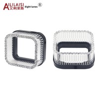 Nouvelles protections de feux de jour carrées de 15 pouces pour phares de voiture, avec anneaux décoratifs Angel-eye, pour le marché international