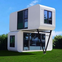 Conteneurs modulaires certifiés CE pour la nuitée, maisons conteneurs Apple Cabin, maisons préfabriquées pour hôtels et bureaux