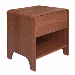 Mesita <span class=keywords><strong>de</strong></span> <span class=keywords><strong>Noche</strong></span> Moderna que Ahorra Espacio, Mueble <span class=keywords><strong>de</strong></span> Madera para Dormitorio u <span class=keywords><strong>Hotel</strong></span>, con 1 Cajón - Product Image 4