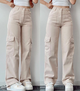 Nuovi <span class=keywords><strong>Pantaloni</strong></span> Estivi Dritti di Alta Qualità, Traspiranti, Stile Retrò, <span class=keywords><strong>Pantaloni</strong></span> <span class=keywords><strong>Cargo</strong></span> <span class=keywords><strong>Lunghi</strong></span> per Donna - Product Image 1