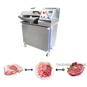 Mesin makanan stainless steel kambing komersial, mesin pemotong sayuran daging cincang dan sosis