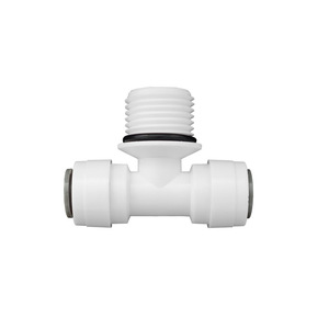 Conector en T de 3 vías para purificador de agua, 1/2 pulgada, material POM, reductor de conexión rápida para tubería de PE - Product Image 1