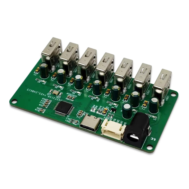 USB 2.0 HUB Module 1 to 7 Port USB Hub Seven Port Splitter Module With Power Supply Expansion Micro USB/Type-C Interface