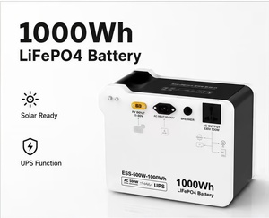 Station d'alimentation solaire portable certifiée CE de qualité supérieure 1000Wh 500W MPPT avec batterie LiFePO4 et onde sinusoïdale pure pour la maison et le camping - Product Image 2