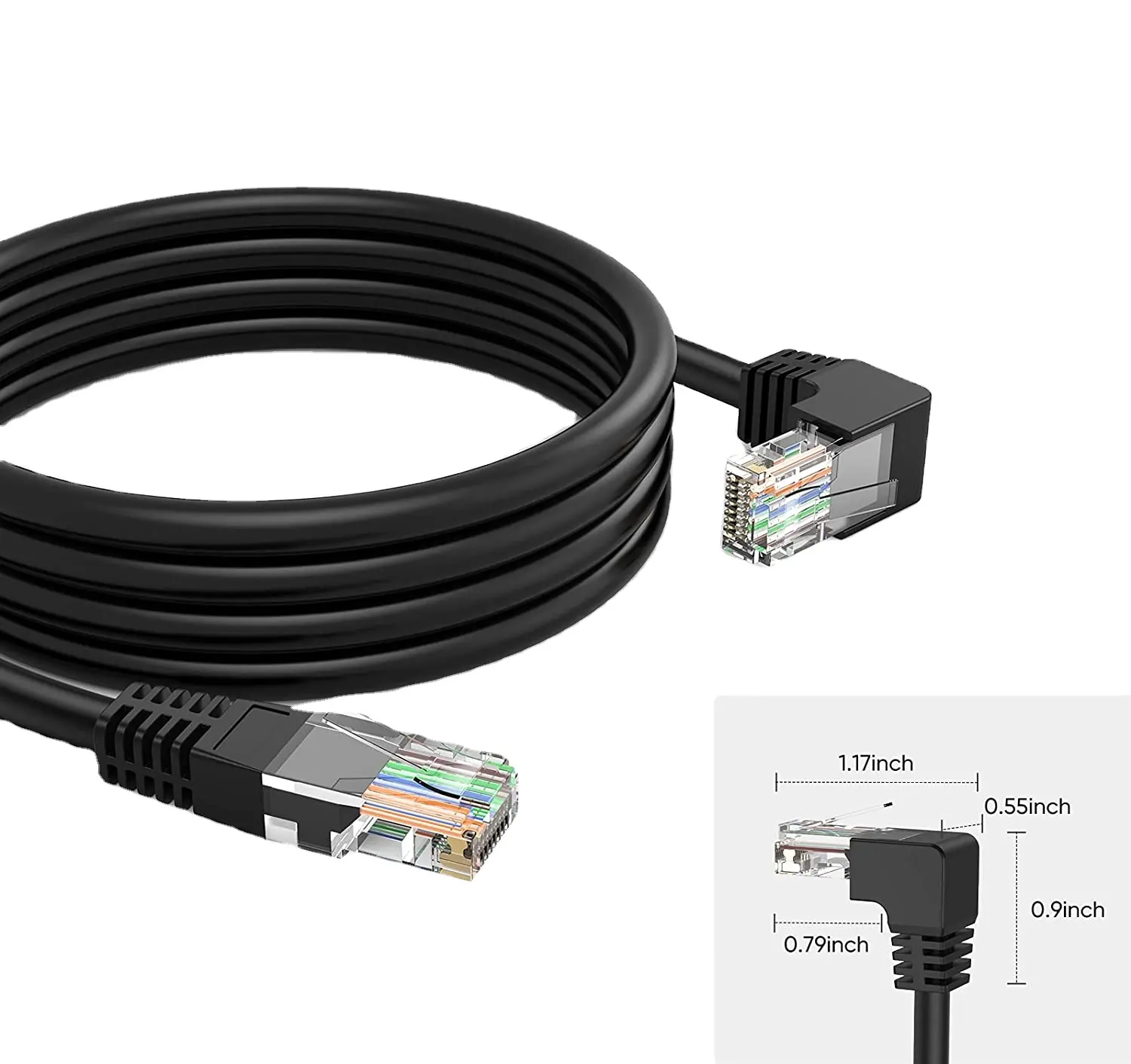 Câble Ethernet cat6 utp 1m, 1.8m 3m, cordon de raccordement de haute qualité, 2 pièces, rj45