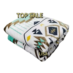 Manta de lana <span class=keywords><strong>azteca</strong></span> gris tamaño King del sudoeste más vendida, manta de franela geométrica mexicana de tacto suave para ventas al por mayor - Product Image 4