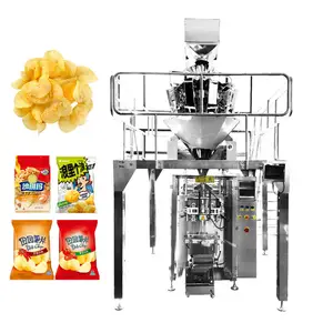 Machine à emballer automatique multi-têtes 100gm 200gm 500gm pour granule chips de pomme de terre snack alimentaire noix de cajou haricot cacahuètes graines chili