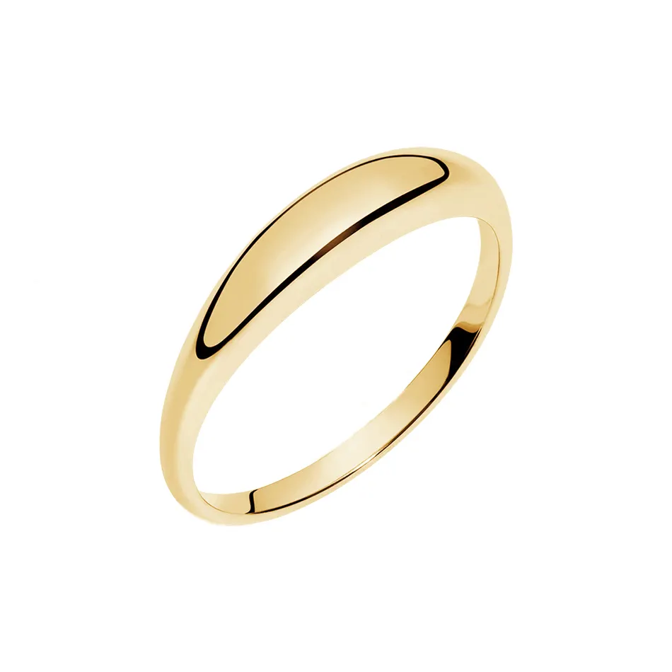 wholesale silver jewellery 925 sterling silver 18k gold vermeil trendy slim signet gold bold ring for women