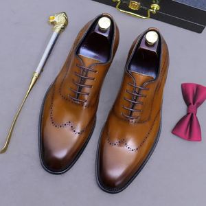 Zapatos Oxford de Cuero Genuino para Hombre, Diseño de Lujo, con Logotipo Personalizado, Punta Cuadrada, Hechos a Mano, Transpirables, Ligeros, para Negocios - Product Image 2