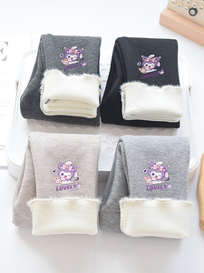 <span class=keywords><strong>Leggings</strong></span> invernali da ragazza con stampa cartoon, casual, caldi, traspiranti, monopezzo, foderati in pile, a gamba dritta, lunghi, ispessiti per uso interno/esterno - Product Image 6