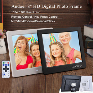 Đồng Hồ Báo Thức Khung Ảnh Kỹ Thuật Số Màn Hình Rộng <span class=keywords><strong>HD</strong></span> 8 Inch Máy Chiếu Phim MP4 Có Điều Khiển Từ Xa Quà Tặng Giáng Sinh - Product Image 6
