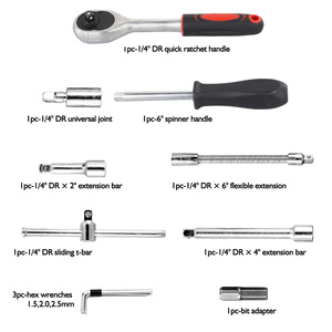 46pcs Car Repair Tool Kit Ratchet Torque <b>Wrench</b> Spanner Screwdriver Socket Set for Auto Repairing T8470BK 46pcs Car Repair Tool - Product Image 6