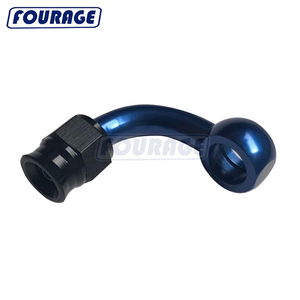 <span class=keywords><strong>Raccord</strong></span> banjo en aluminium Fourage à 90 degrés AN3 vers 3/8\" UNEF, trou banjo <span class=keywords><strong>de</strong></span> 10,2 mm pour <span class=keywords><strong>tuyau</strong></span> <span class=keywords><strong>de</strong></span> <span class=keywords><strong>frein</strong></span> à sertir - Product Image 4