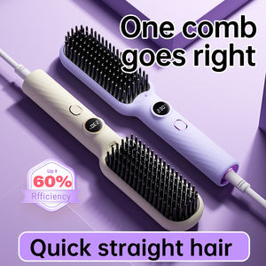 <span class=keywords><strong>Cepillo</strong></span> <span class=keywords><strong>Alisador</strong></span> de Cabello Iónico, Peine <span class=keywords><strong>Alisador</strong></span> con Iones Negativos, Plancha de Cabello con Calentamiento Rápido y Protección Anti-Quemaduras para Uso en Casa o Salón - Product Image 6