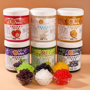 육즙 복숭아 맛 터지는 보바 진주 달콤한 맛 ODM 우유 차 상자 가방 병 포장에 대한 인증 원료 - Product Image 6