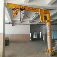 Industriel 360 °   Grue à flèche rotative avec palan électrique pour la manutention des matériaux en usine et atelier