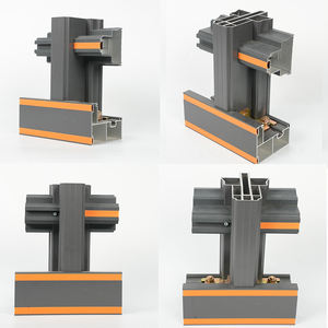 Système de <span class=keywords><strong>façade</strong></span> mur-rideau en verre avec profilés en aluminium décoratifs extérieurs pour bâtiments de bureaux modernes personnalisés - Product Image 6