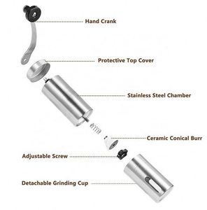 Manual Coffee <b>Grinder</b> Stainless Steel Material Coffee Bean Hand <b>Grinder</b> Comercial Adjustable Setting Burr Mill - Product Image 5