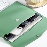 Carpeta Portadocumentos A4 con Logotipo Personalizado, Bolsa de Almacenamiento de Documentos Engrosada de Cuero PU, Portadocumentos Promocional para Oficina y Negocios