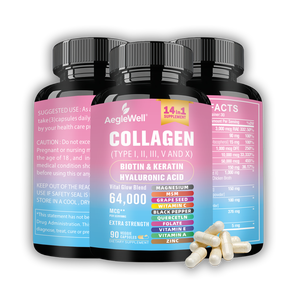 Cápsulas de Colágeno de Marca Privada Aeglewell, Producto de Belleza, Éxito de Ventas en Amazon, Vitaminas, Biotina y Queratina, Cápsulas de Ácido Hialurónico - Product Image 1