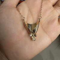 Nouveau collier créatif miniature pour arrangements floraux, pendentif bouquet tendance, accessoires de luxe légers