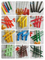 Smartops Logo personnalisé imprimé pailles jetables en PP pailles Boba en plastique emballées individuellement pour accessoires de boisson Bubble Tea