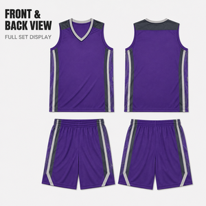 Op maat gemaakte gradient panel basketbalpak, sportuniform voor basketbalclub, aangepaste logo groepsbestellingen groothandel - Product Image 3