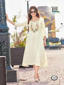 Wholesale Supply Best Selling Modern Design Indian Style Anarkali <b>Kurti</b> for Women Festive Wear at Wholesale Price for Export - Product Image 2