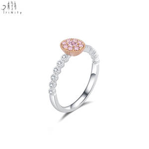 Anillo de Diamantes Rosados de Alta Calidad Increíblemente Hermosos, Serie de Anillos de Compromiso de Oro Sólido de 18K, Anillo de Diamantes Rosados Naturales Reales - Product Image 5