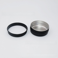 Boîte en aluminium 30g ML52*21, noire mate, ronde, petite, pour cosmétiques, pommade au lithospermum, emballage scellé à la main, boîte métallique