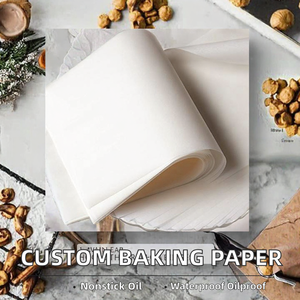 Papier sulfurisé blanc enduit de silicone, résistant à la graisse et à l'huile, pré-découpé pour la cuisson du pain, des gâteaux et des biscuits - Product Image 2